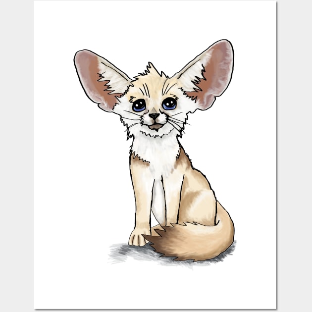 Fennec fox Wall Art by Ruby024